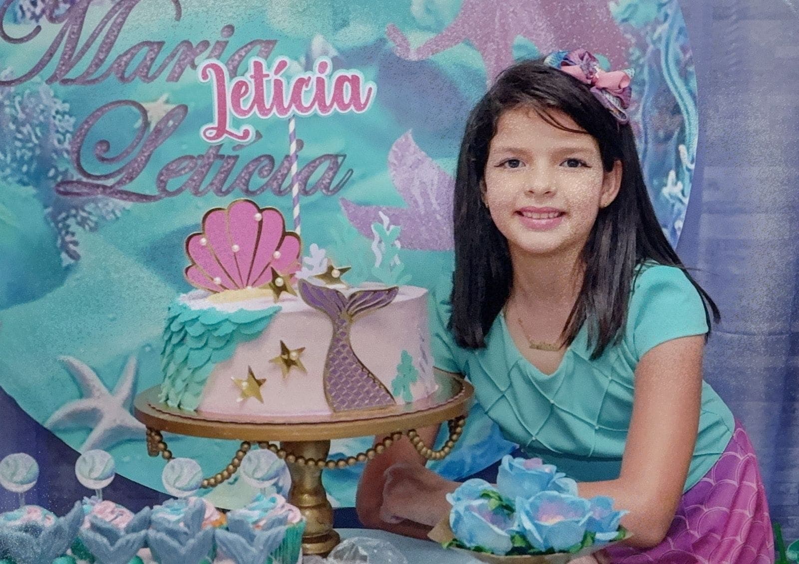 Maria Letícia aos 8 anos