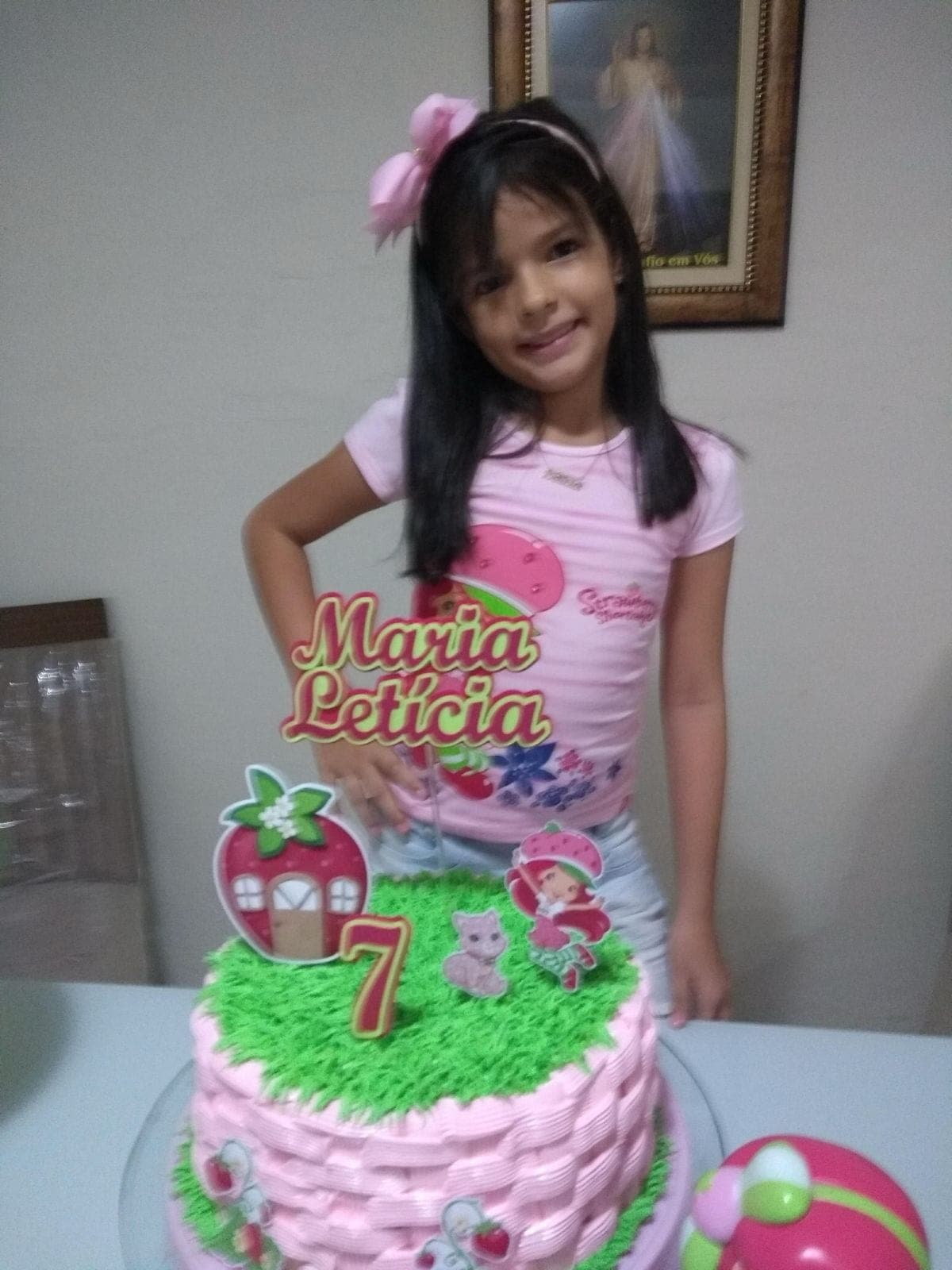 Maria Letícia aos 7 anos